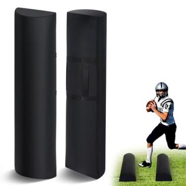 Imagem de 2 peças de manequim de futebol de poliuretano com alças resistentes, agilidade atlética, equipamentos de treinamento à prova d'água para exercícios de pés, treino de kickboxing