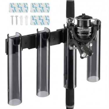 Imagem de e-jades 4 suportes de vara de pesca para barcos de pesca, pontão, garagem – armazenamento conveniente para varas de pesca, alicates, facas de filé e outros equipamentos – ferragens de montagem