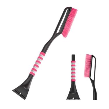 Imagem de MUQIDA Escova de neve e raspador de gelo para para-brisa de carro, escova de neve removível de 68 cm com aderência de espuma confortável, ferramenta de remoção de gelo de cerdas macias sem arranhões