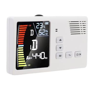 Imagem de Alomejor Tuner de Metrônomo Digital, Sintonizador Recarregável Com Exibição e Gerador de LED para Guzheng Erhu Pipa (Branco)