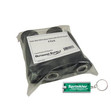 Imagem de Rain Bird Cabeça de pulverização 1804 com bocal de 15van; ajustável de 0° a 360°; raio de 15' com um chaveiro de lanterna grátis SprinklerPartsWholesale (4)