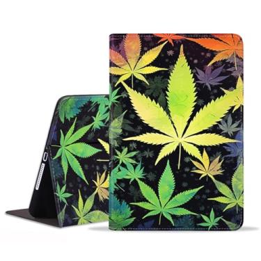 Imagem de stmedazm Capa para tablet Samsung Galaxy Tab S11 de 11 polegadas 2025 (modelo: SM-X730/X736B), capa dobrável de couro PU premium com suporte para despertar/hibernar automático - folha de maconha