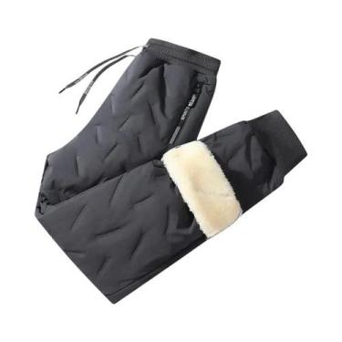 Imagem de Calças De Moletom Masculinas Largas Com Cintura Elástica E Cordão, Que