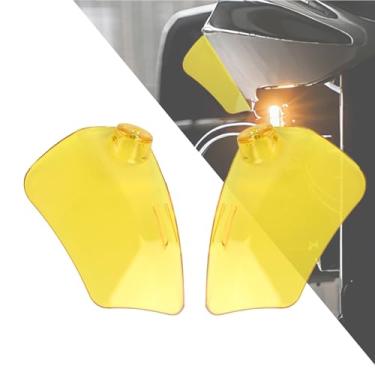 Imagem de HDBUBALUS Kit de para-brisa de asa lateral de carenagem de farol PC ST para motocicleta para Harley Softail Low Rider ST 2022-up Amarelo