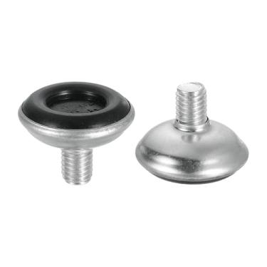 Imagem de DTGN M8 x 10 x 30 mm (DxLxOD) Pés niveladores deslizantes para móveis - Pacote com 8 - Bom para móveis - Niveladores de móveis com rosca ajustável - Prata