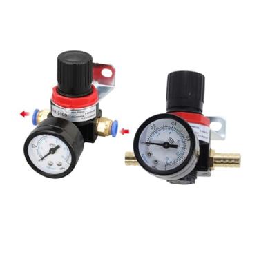 Imagem de AR2000 G1/4 Polegada Pneumático Mini Controle de Pressão de Ar Compressor Regulador Unidades de Tratamento Válvula com Calibre Encaixe 1 Peça (AR2000)