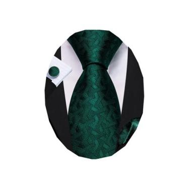 Imagem de Conjunto de Corbata Barry.Wang Clásica de Seda para Hombre para Boda y