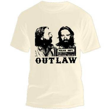 Imagem de Camiseta Algodão Country Music Willie Nelson Outlaw, Off white, P