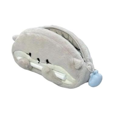 Imagem de Estojo De Lápis De Pelúcia Grande Capacidade Em Formato De Pinguim Fof