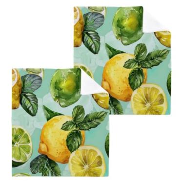 Imagem de xigua Toalhas de mão de algodão limoeiro, toalhas de banho multiusos e absorventes toalhas de rosto macias para a pele para banheiro, cozinha, hotel, academia, panos de lavagem, pacote com 6, 30 x 30