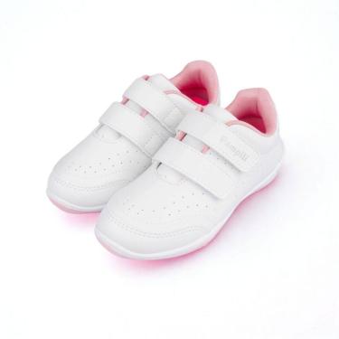 Imagem de Tenis infantil menina Pampili feminino Escolar Branco Infantil Honey Branco Rosa