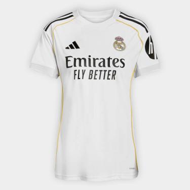 Imagem de Camisa Real Madrid Home 25/26 s/n Torcedor Adidas Feminina-Feminino