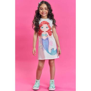 Imagem de Vestido Infantil em Fly Tech Off White Ariel Kukiê-Feminino