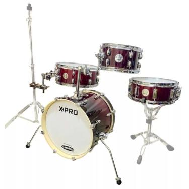 Imagem de Bateria X Pro Shell Pack 16 Red Caixa 12X4, Tom 10X6, Surd