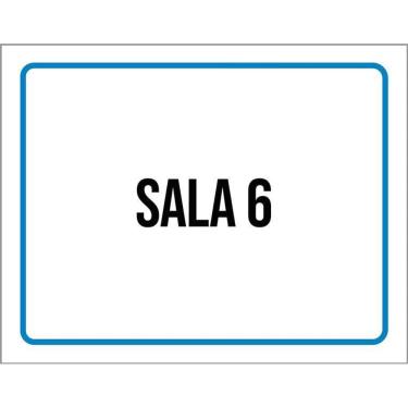 Imagem de Kit 3 Placas Ambiente Sinalização Setor Sala 6