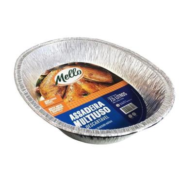 Imagem de 40 Assadeira De Alumínio Grande Natal 7,5 Litros Mello  2Cx 