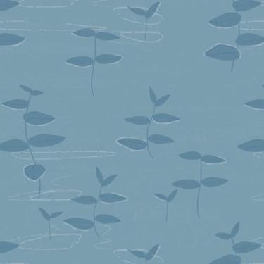 Imagem de Vinjiasin Papel de parede botânico azul – Papel de contato floral removível com folhas desenhadas à mão, papel de parede autoadesivo à prova d'água para quarto, quarto de crianças, banheiro, 43 x 508