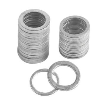 Imagem de Arruelas Planas De Alumínio M4-M26 (50 Peças) - Juntas De Vedação Para