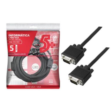 Imagem de Cabo Vga Macho X Macho 5 Metros Ideal Para Monitores