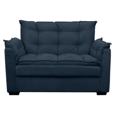 Imagem de Sofá Confortável 1,40 Pequeno Compacto Small Azul Marinho