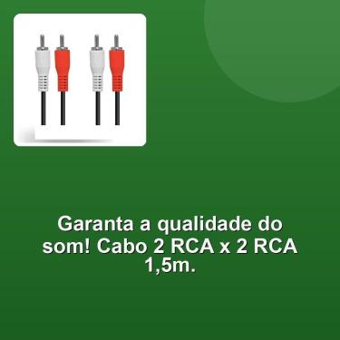 Imagem de Cabo 2 Rca X2 Rca 1,5 Metros