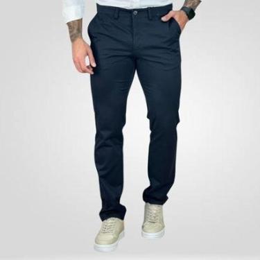 Imagem de Calça Alfaiataria Azul Petróleo Masculina Slim - Kanzo-Masculino