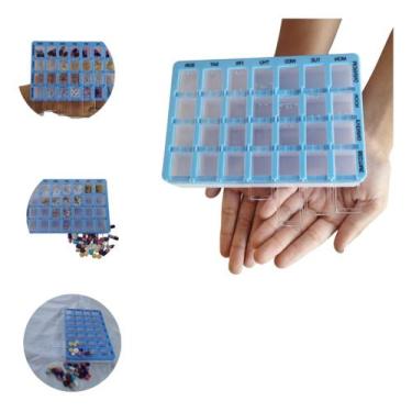 Imagem de Separador De Remédio 28 Partes Manhã Meio-dia Tarde E Noite nao esquec