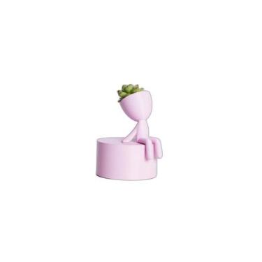 Imagem de Vaso Decorativo Para Suculentas P - Bob Sentado - Galanta, Rosa Soft