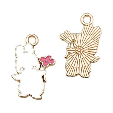Imagem de Pingentes De Liga Metálica De Coelhos De Desenho Animado Fofos Para Cr