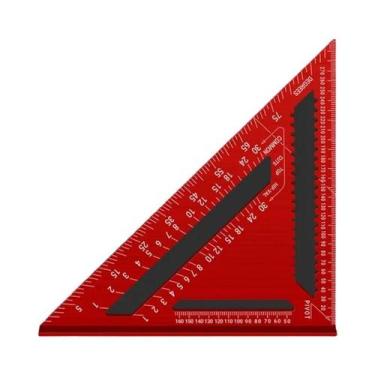 Imagem de Régua Triangular De Alumínio 7/12 Polegadas, Ferramenta De Medição Par