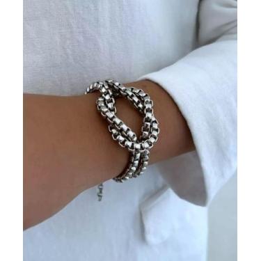 Imagem de Kit Colar Gargantilha Choker e Pulseira Corrente Dupla Veneziana Gross