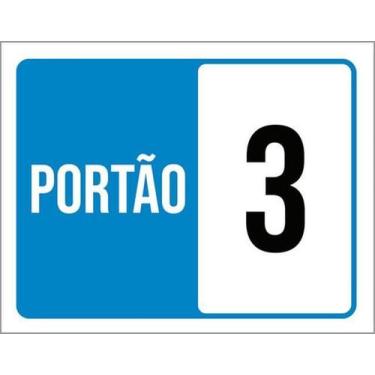 Imagem de Placa Sinalização - Portão ul 3 - Sinalizo