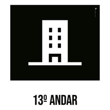 Imagem de Kit 3 Placas Desenho 13 Andar - Sinalizo