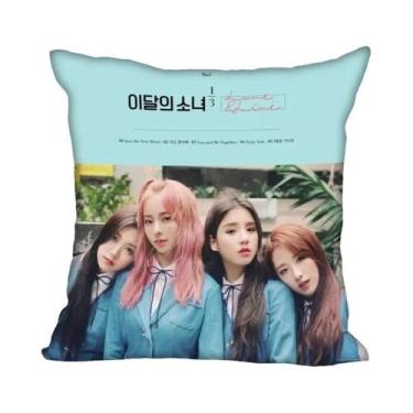 Imagem de Capa De Almofada De Poliéster LOONA KPOP 45x45cm Para Decoração De Qua
