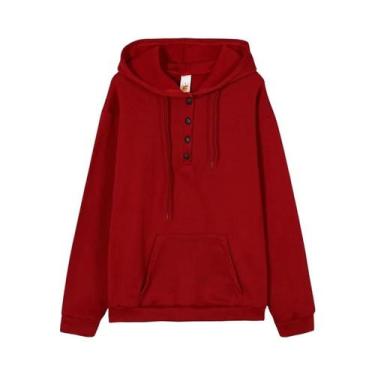 Imagem de Moletom feminino europeu e N de manga comprida solto casual com capuz 