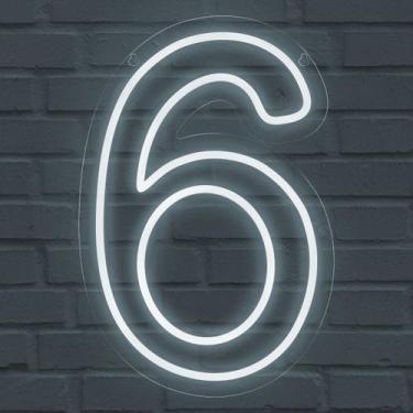 Imagem de Painel Led Neon Número Luminoso 0 ao 9 Decoração Festa 60cm - letreiro