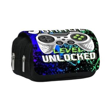 Imagem de Estojo De Lápis Duplo Com Design De Controlador De Jogo Em 2D Para Men