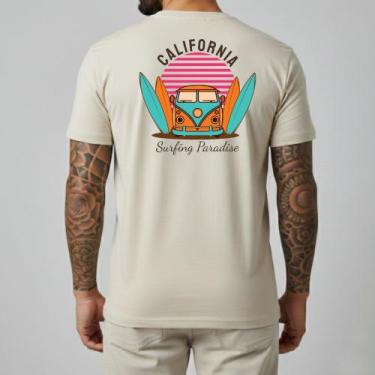 Imagem de Camiseta Masculina Surf California Kombi Estampa Grande Algodão Pentea