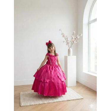 Imagem de Fantasia Longa Princesa Aurora A Bela Adormecida Pink infantil, 04