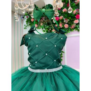 Imagem de Vestido Verde Esmeralda Marie Mariely Infantil Eventos Festa Luxo, 04