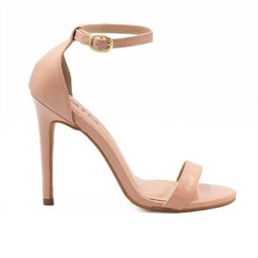 Imagem de Sandalia Zatta Salto Fino Maya Verniz Nude Nude 34-Feminino