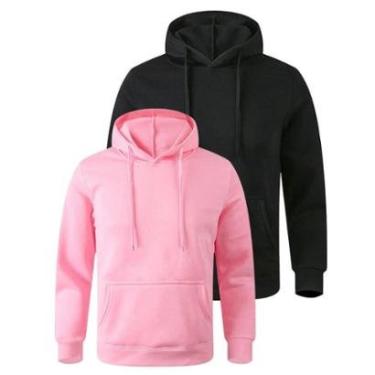 Imagem de Kit 2 Moletons Masculino Bolso Canguru Moleton Casual Capuz moletom Conforto Alta qualidade-Unissex