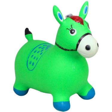Imagem de Cavalinho Upa Upa Pocoto Brinquedo Pula Pula Verde Grande - Castela