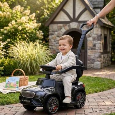 Imagem de Carrinho Elétrico Infantil com Empurrador Elétrico Controle Remoto Bat