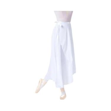 Imagem de Saia De Ballet Longa Em Chiffon Preto Para Mulheres, Ajustável Com Laç