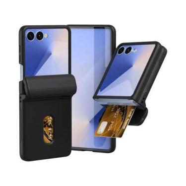 Imagem de Capa Carteira Samsung Galaxy Z Flip Com Suporte Para Cartões E Proteçã