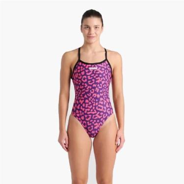 Imagem de Maiô Arena Maxlife Printed Challenge - Adulto, 22 US, Roxo, Rosa