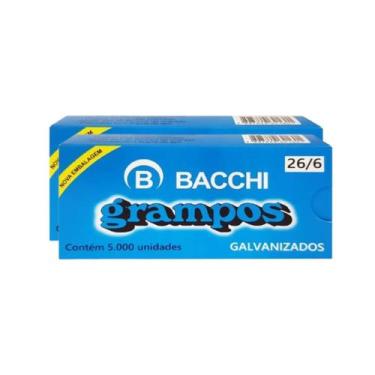 Imagem de Kit 2 Caixas com 5000 grampos para grampeador 26/6 bacchi