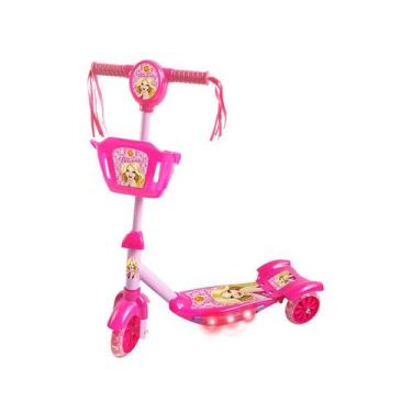Imagem de Patinete 3 Rodas Ajustável Com Luz LED E Cesto Belinda - DM Toys