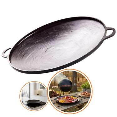 Imagem de Tacho Chinês Ferro Fundido Grosso para Fogareiro Fogão Botini B01 Pret